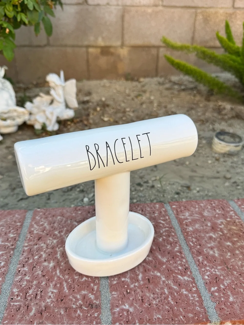 Rae Dunn White Ceramic Bracelet Stand Organizer